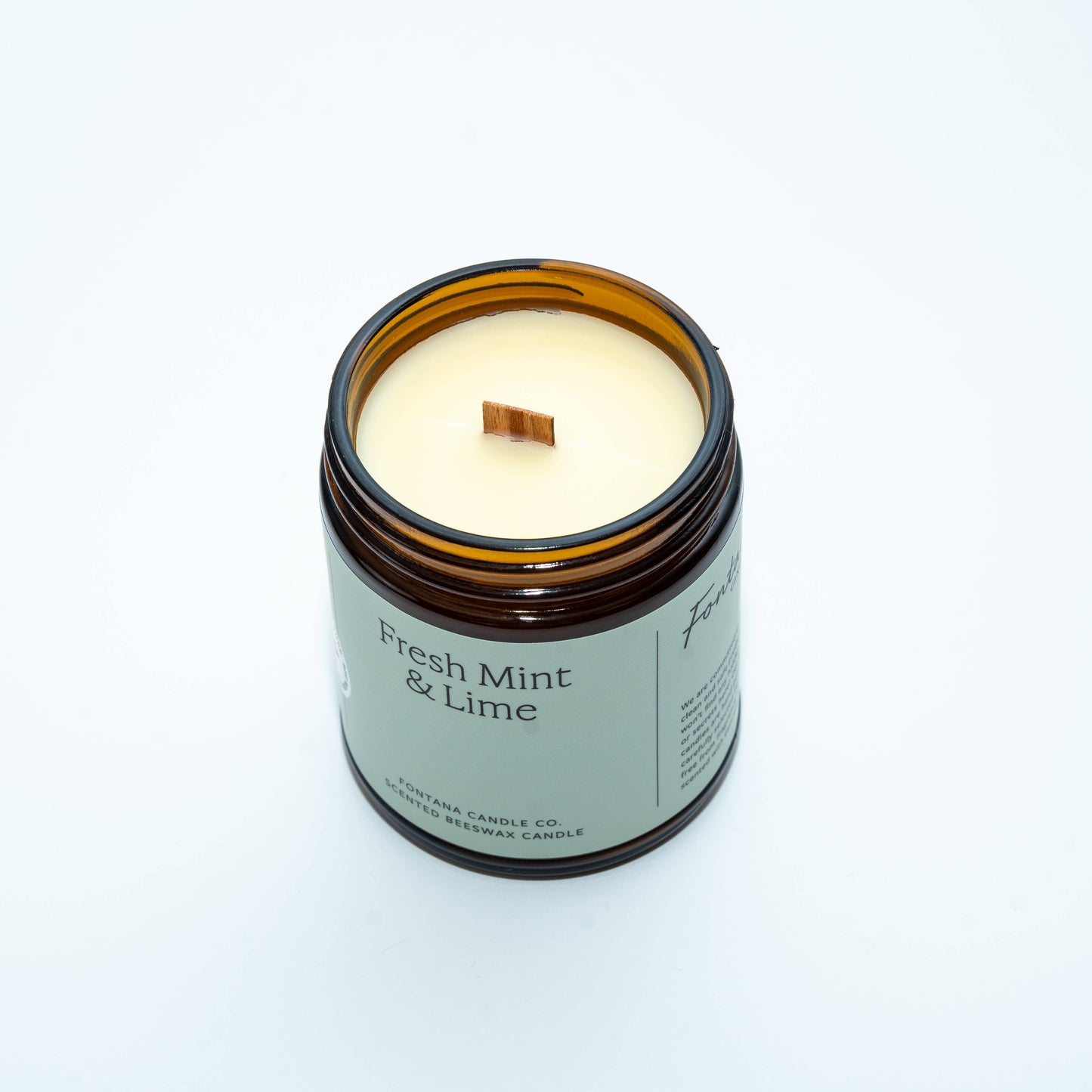 Fresh Mint & Lime Beeswax & Essential Oil Jar Candle