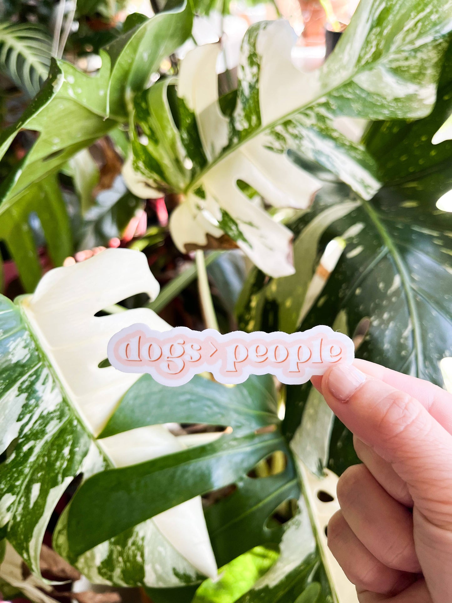 Dogs > People Sticker