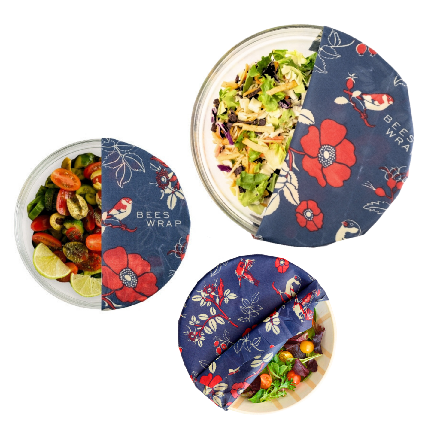 Hex Hugger™ Bowl Cover 3 Pack - Botanical Print