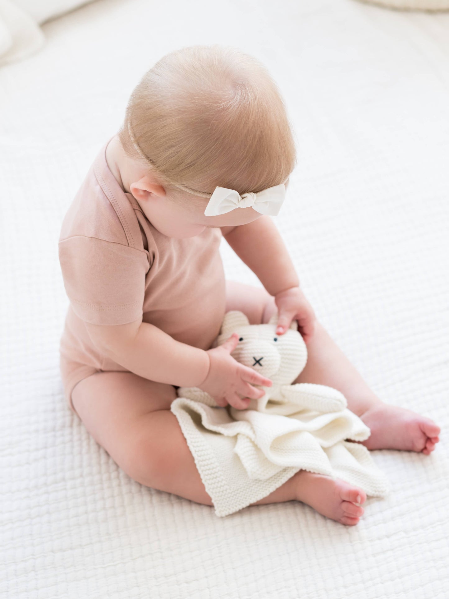 Organic Baby Short Sleeve Classic Bodysuit - Blush: 3-6M
