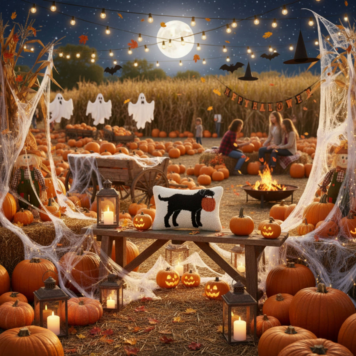 Trick Or Treat Labrador Hook Pillow
