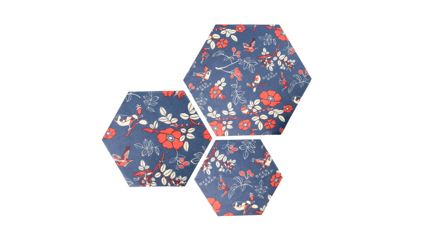 Hex Hugger™ Bowl Cover 3 Pack - Botanical Print