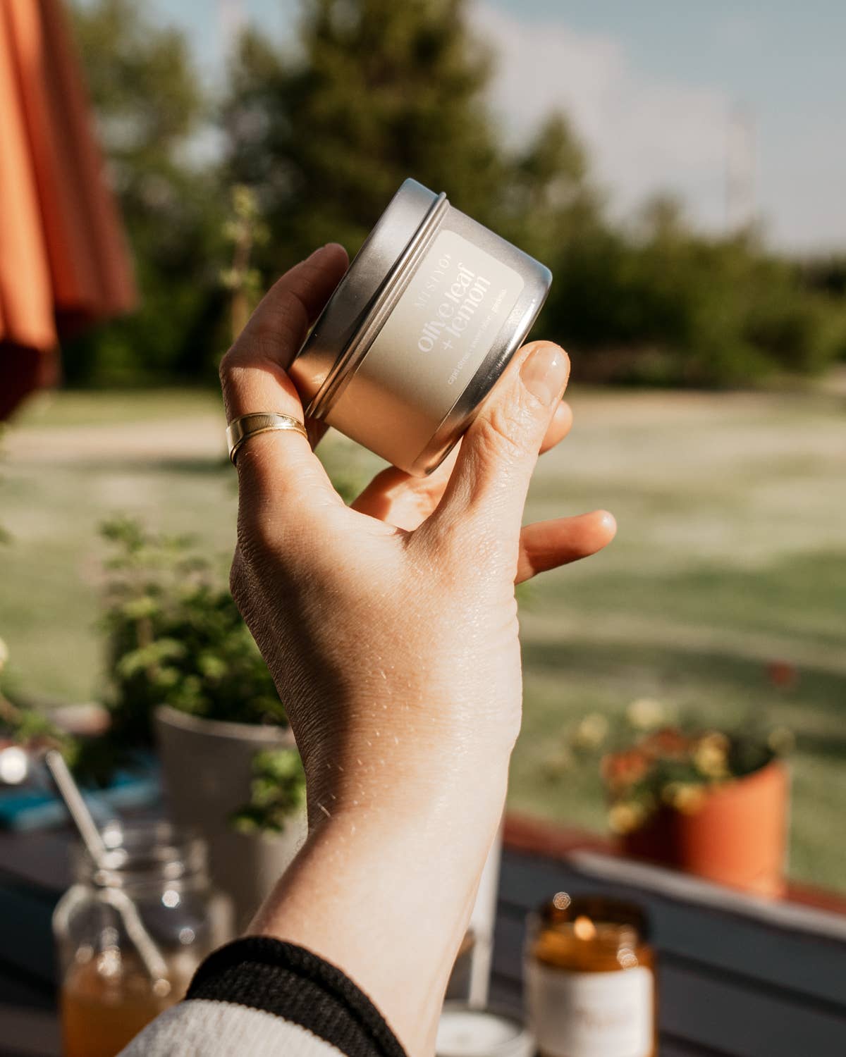 Olive Leaf + Lemon | Beeswax Blend Candle Tin: 4oz