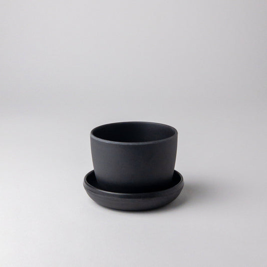 Bamboo Fibre Mini Planter Pot (Black)