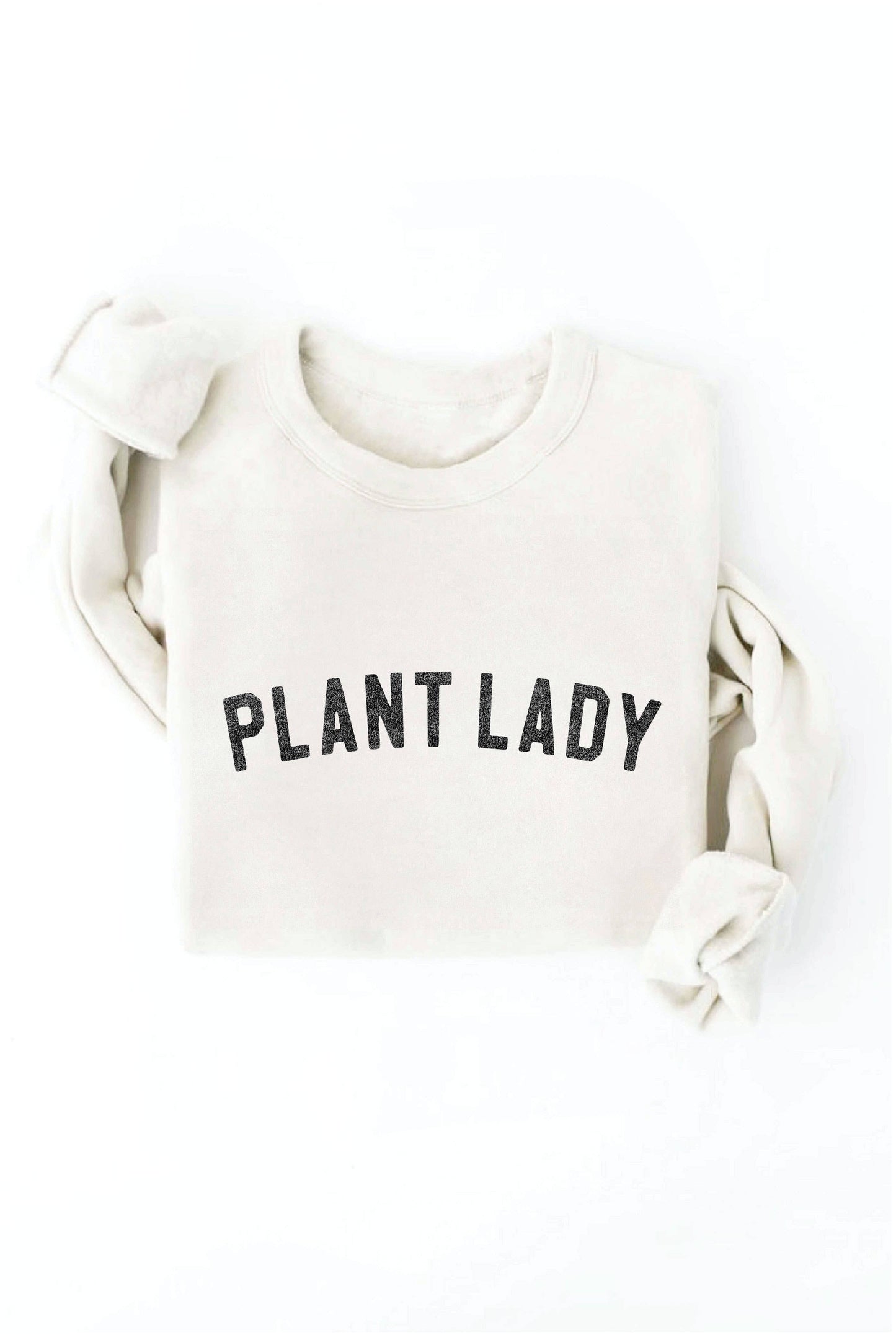 PLANT LADY Print Graphic Sweatshirt: MAUVE / XL