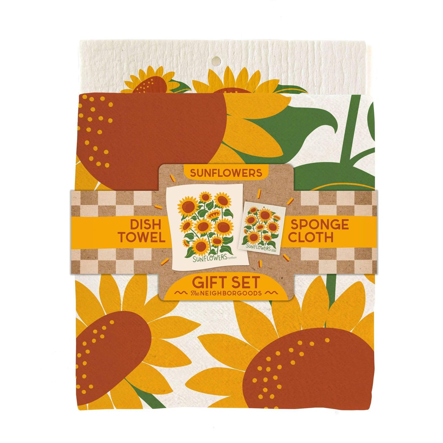 Sunflower - Tea Towel + Sponge Cloth Set