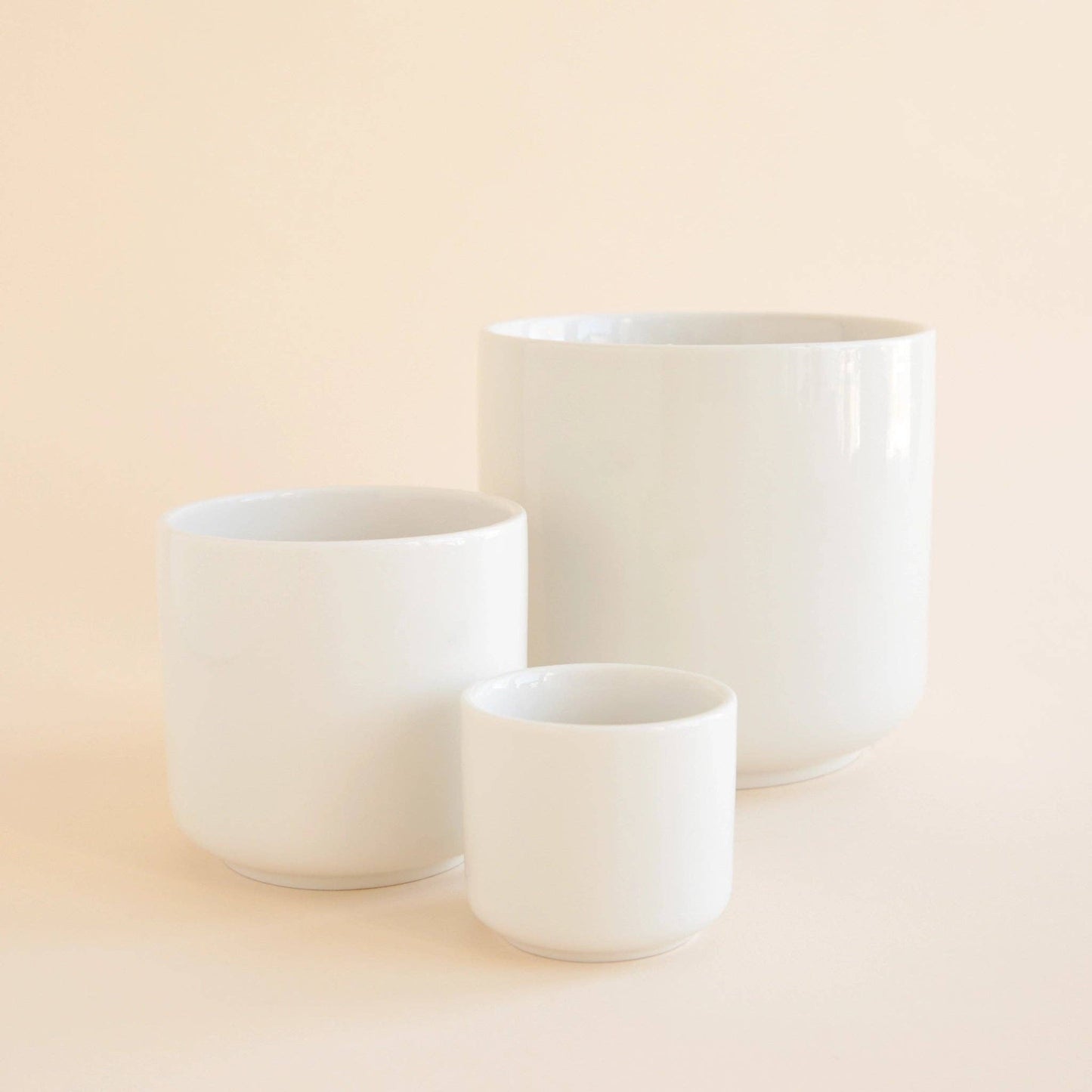 Charlie Planter | White : 6.75 inch