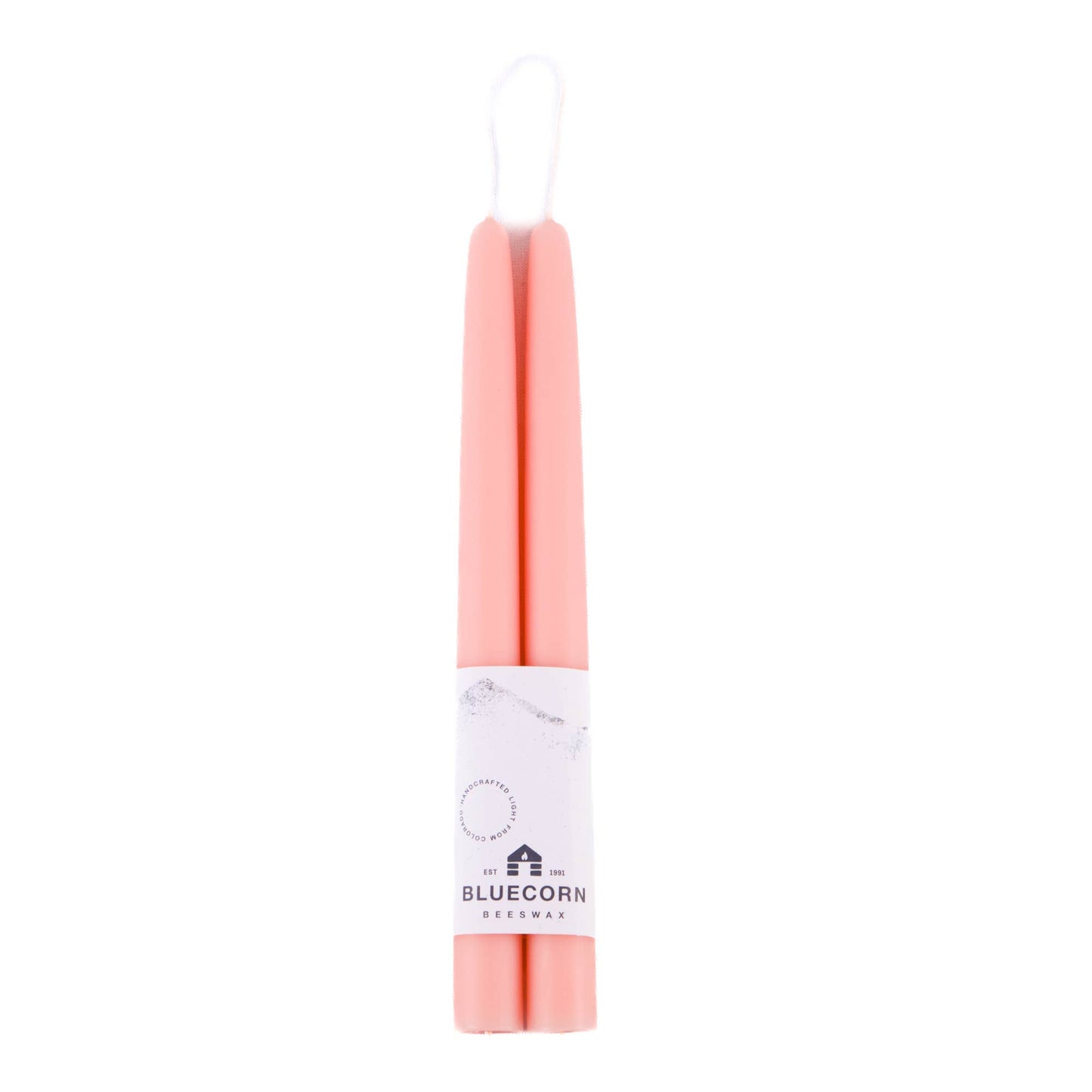 Pair of Hand-Dipped Beeswax Taper Candles: 12" / Ivory