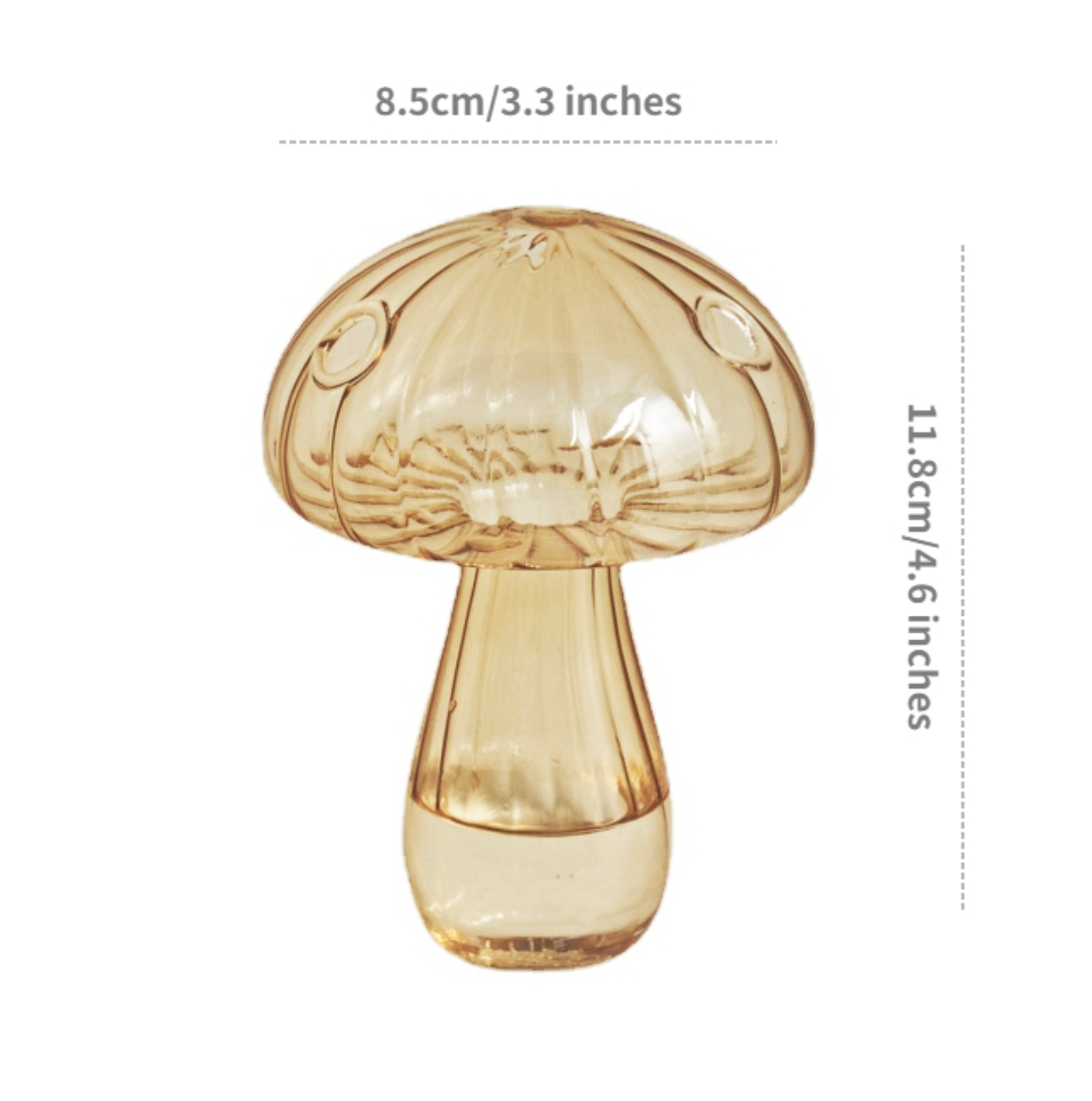 Mini Glass Mushroom Bud Vase: Red