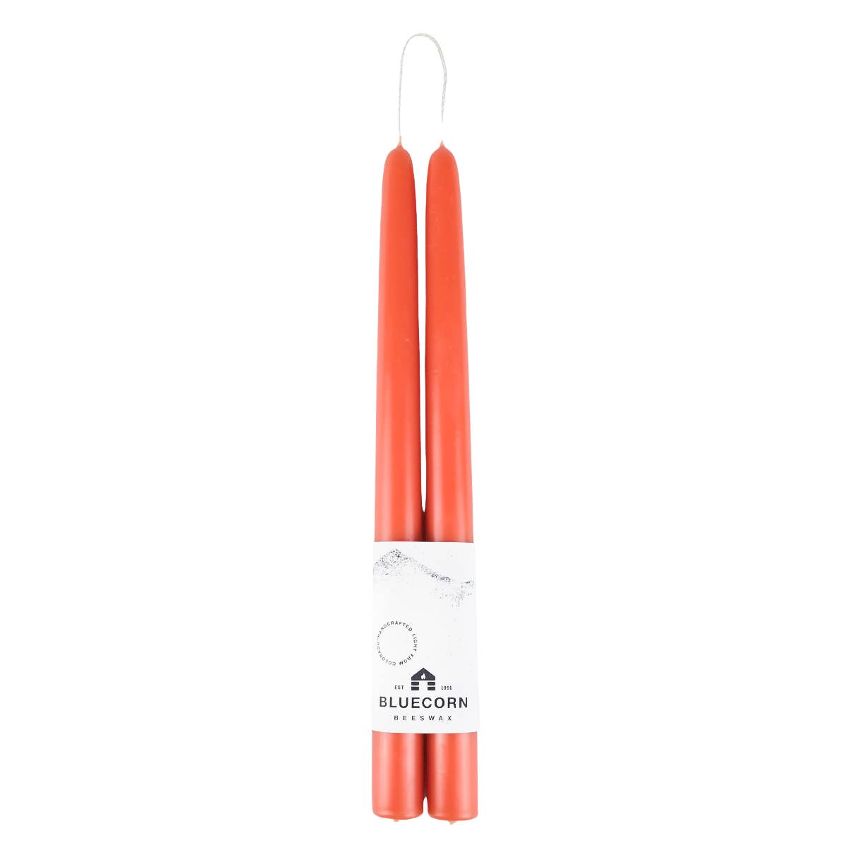 Pair of Hand-Dipped Beeswax Taper Candles: 12" / Ivory
