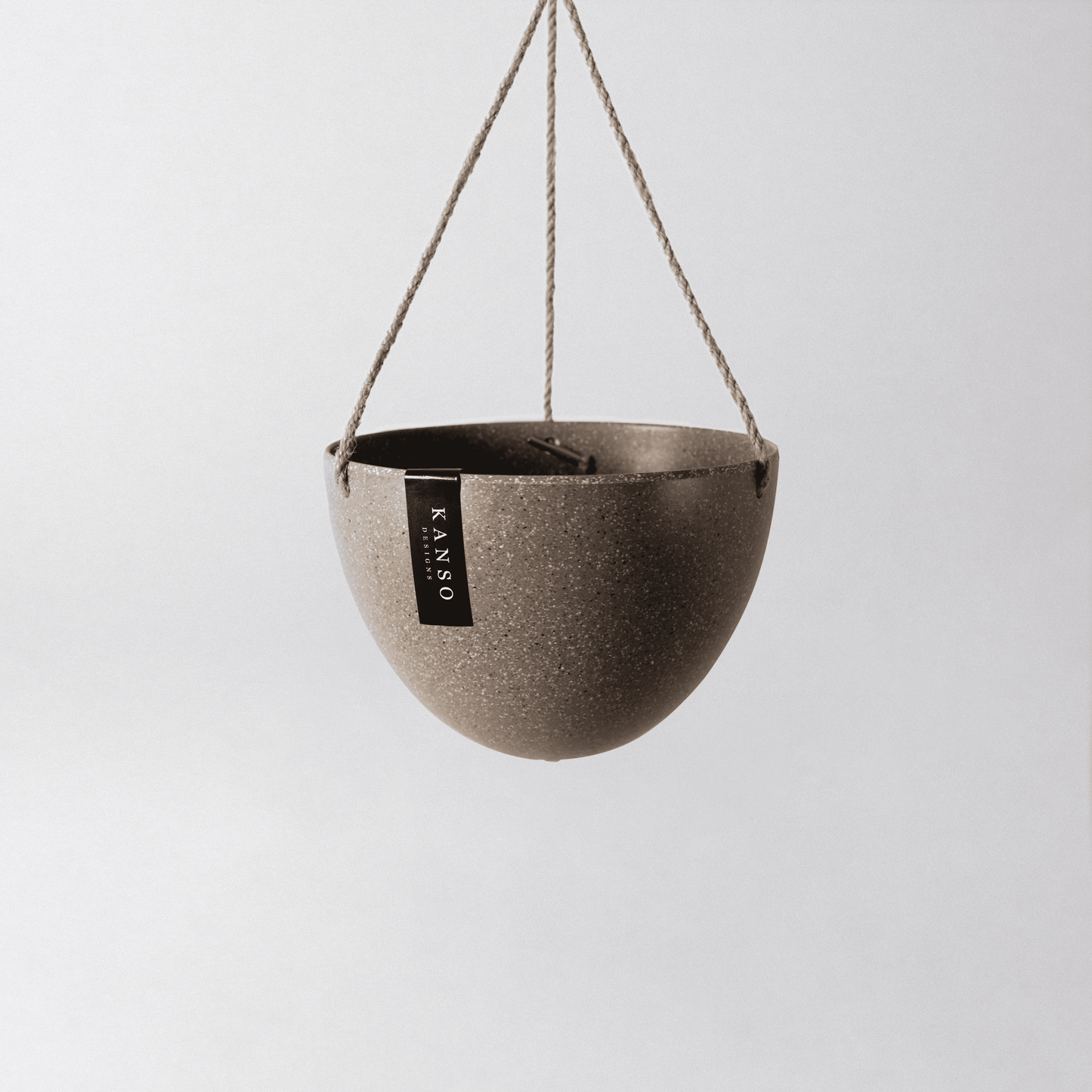 8" Upcycled Hanging Planters: Bamboo Fibre (Black)