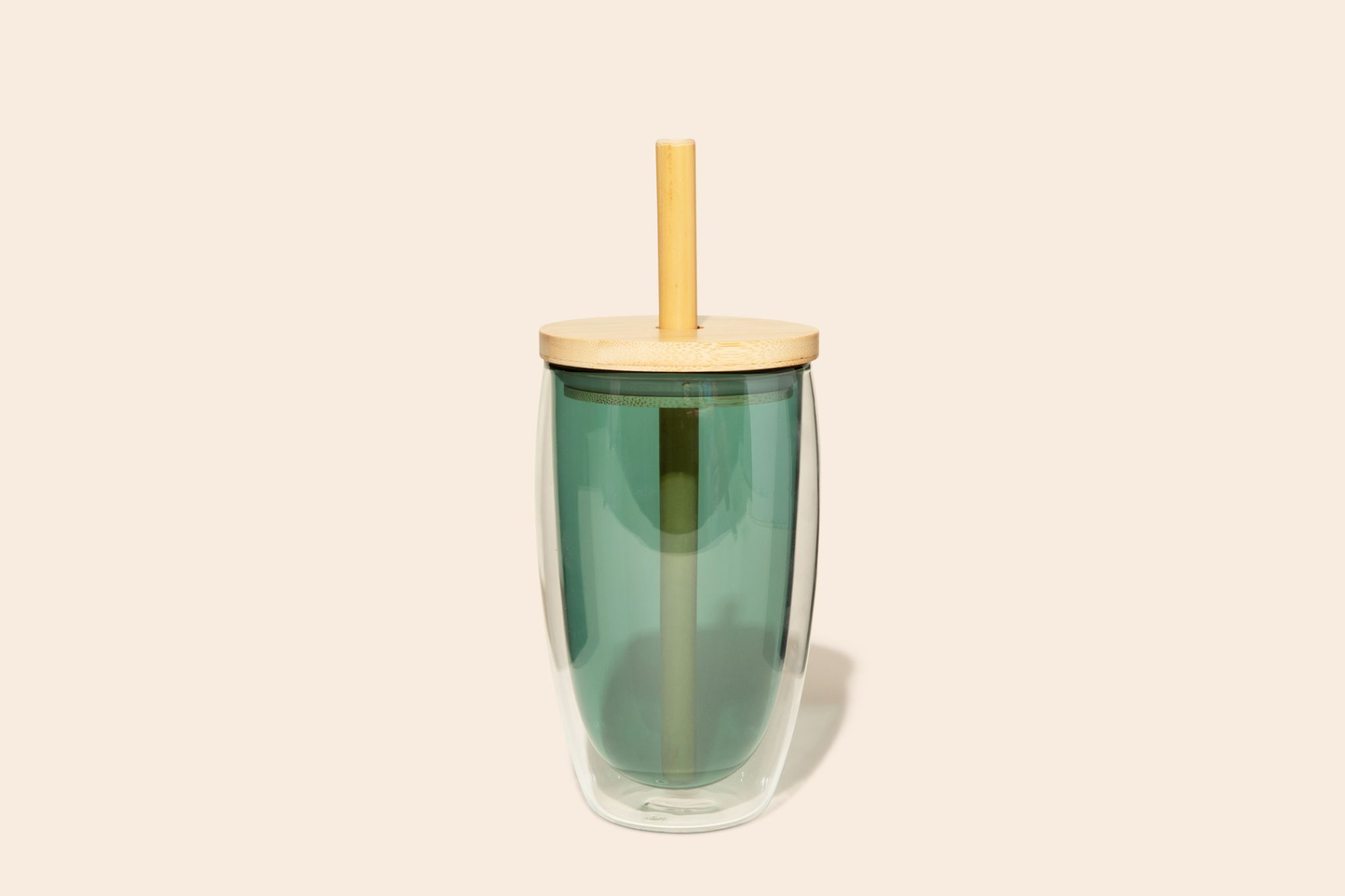 Reusable Glass Tumbler Cup Blue