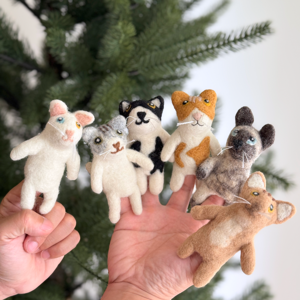 Assorted Cat Finger Puppet Set