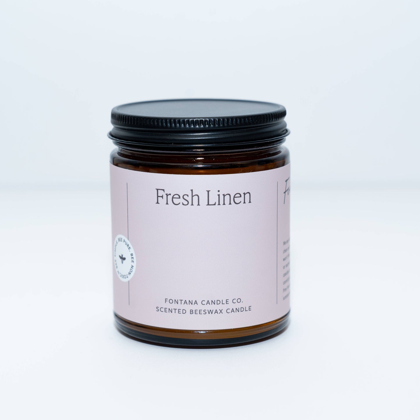 Fresh Linen Beeswax & Essential Oil Jar Natural Candle