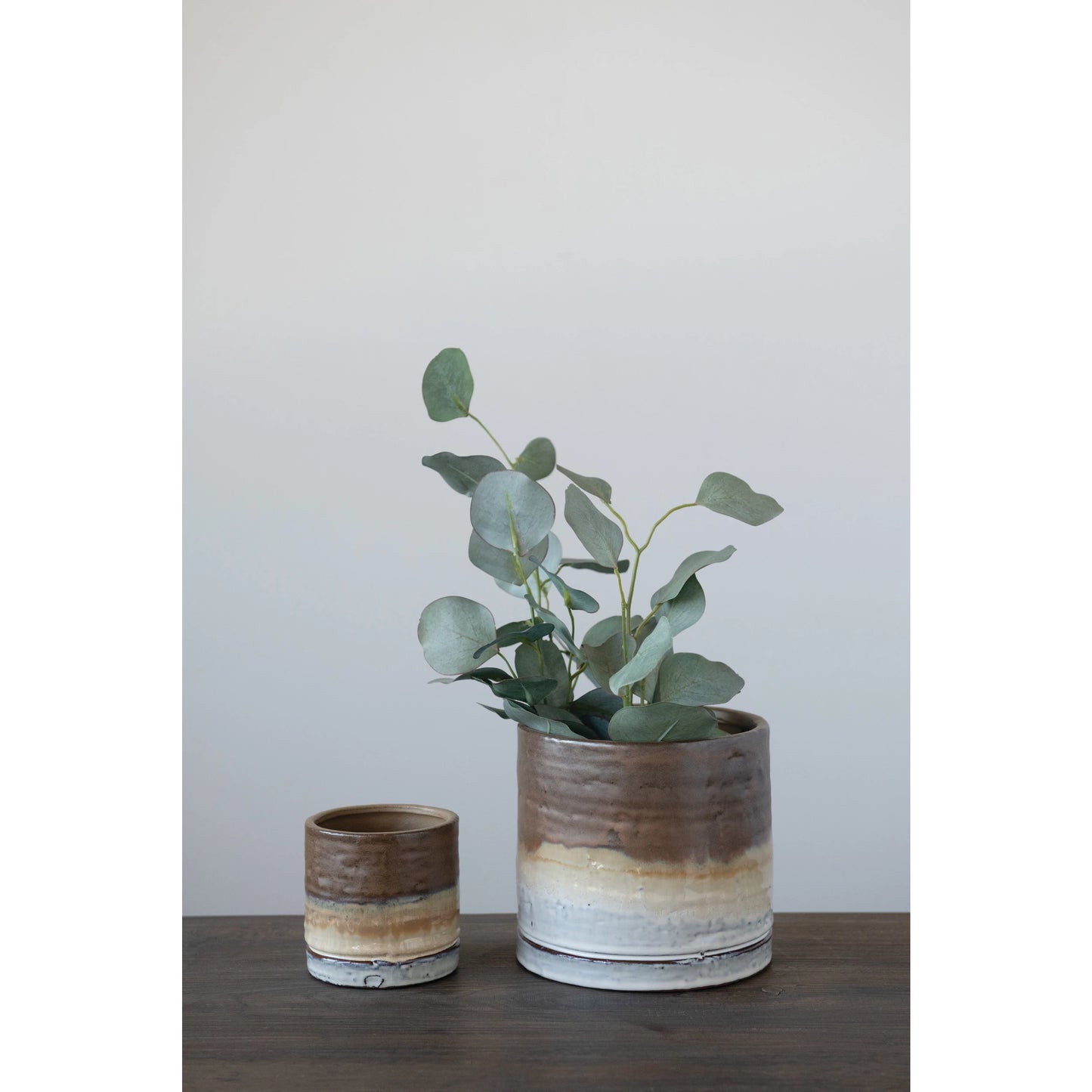 6.5" Stoneware Planter w/plant