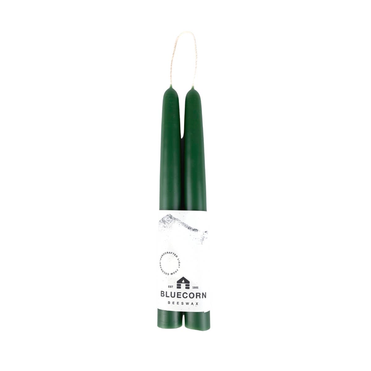 Pair of Hand-Dipped Beeswax Taper Candles: 12" / Ivory