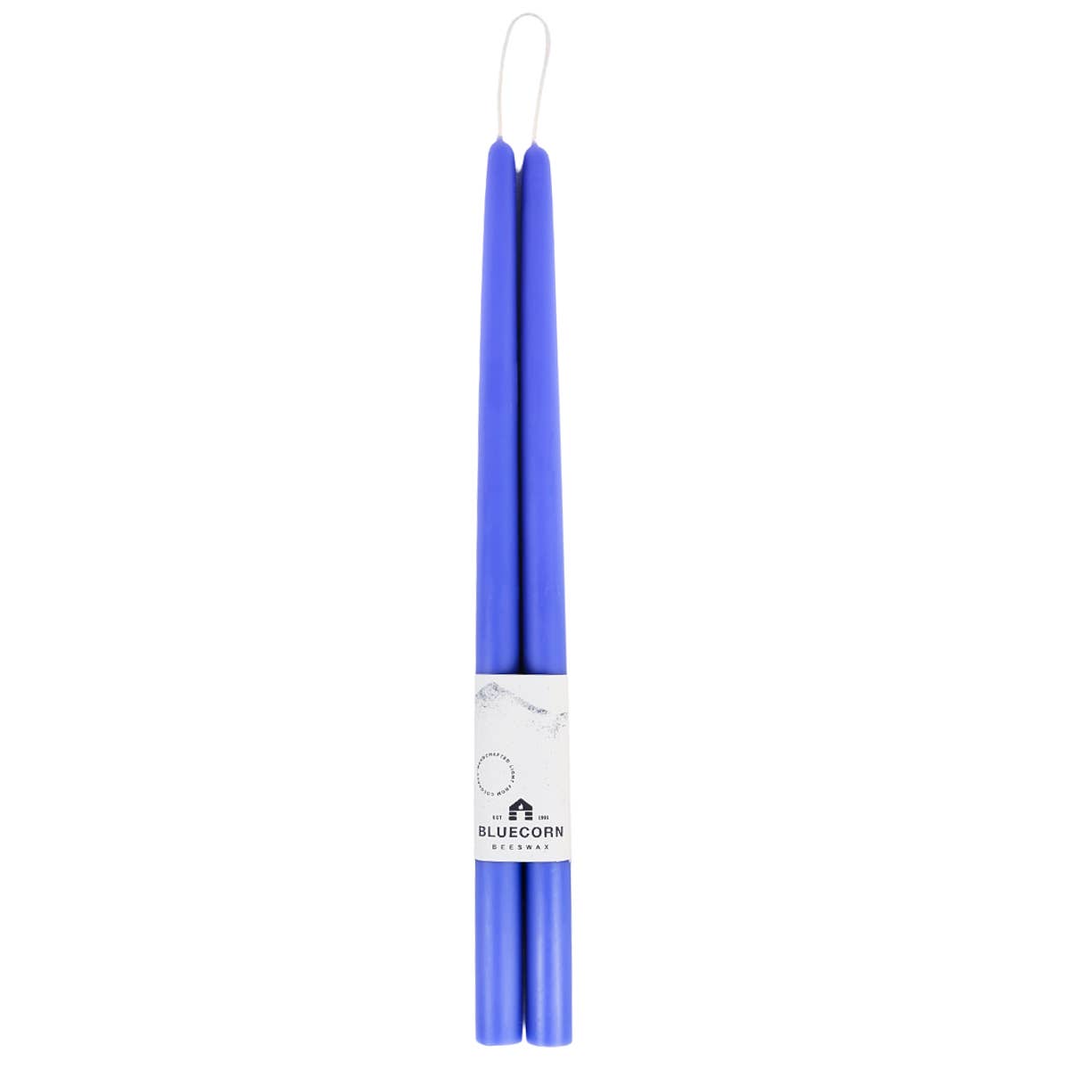 Pair of Hand-Dipped Beeswax Taper Candles: 12" / Ivory