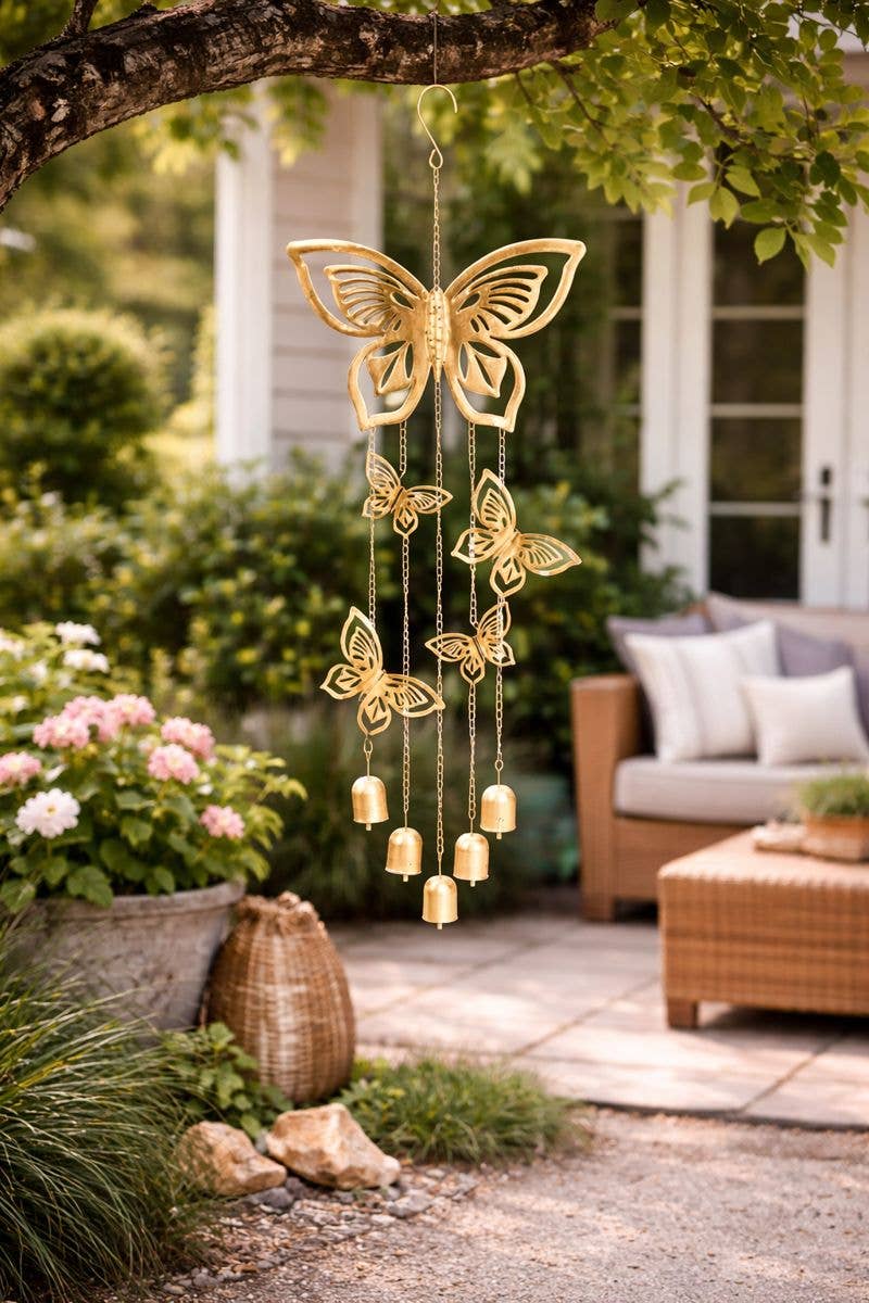 Gold Butterfly Bell