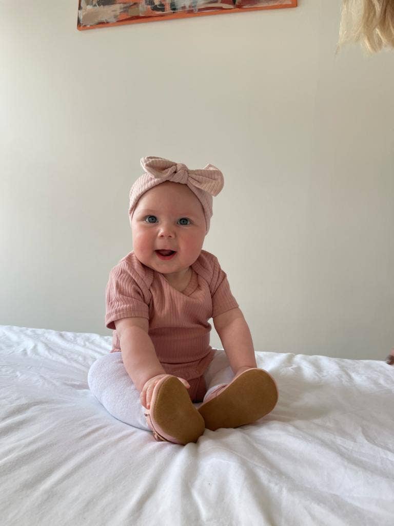 Organic Baby Bow- Sage Green