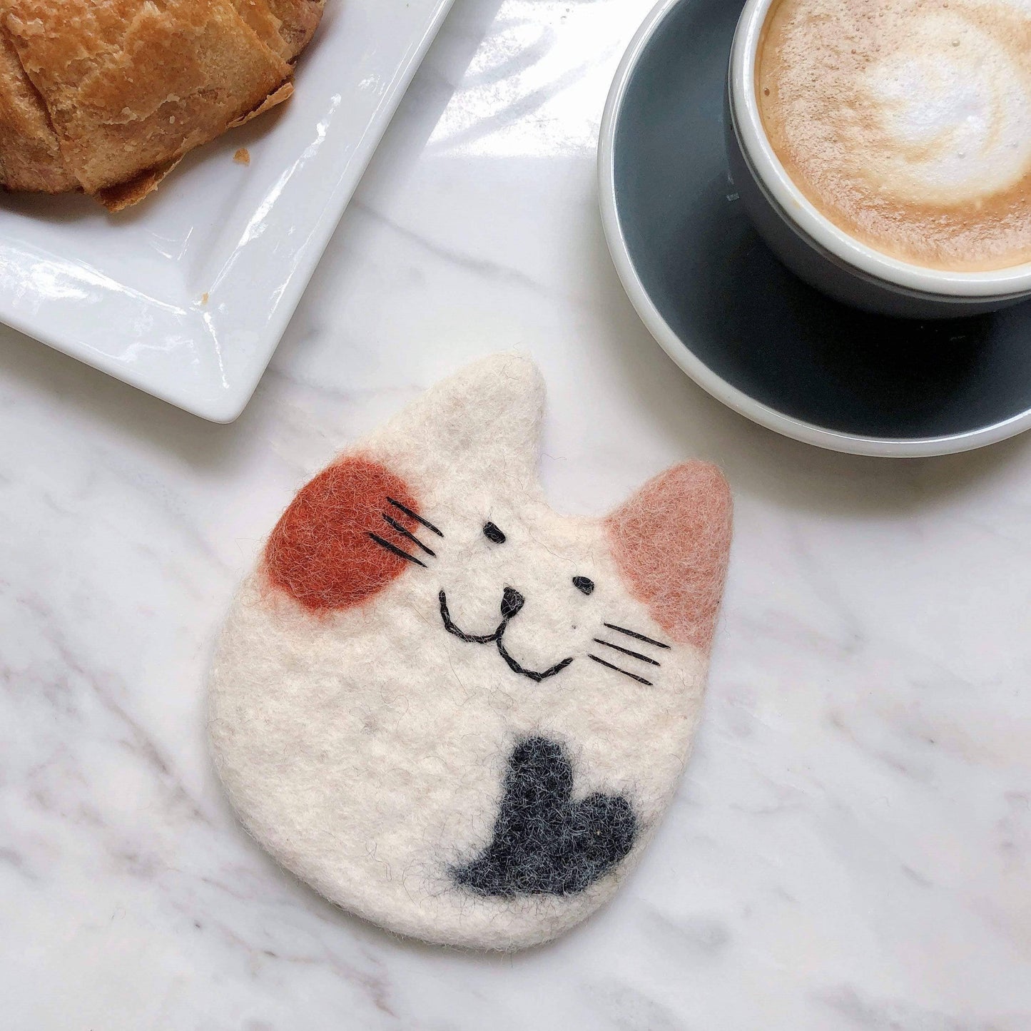 Felt Calico Cat Coasters