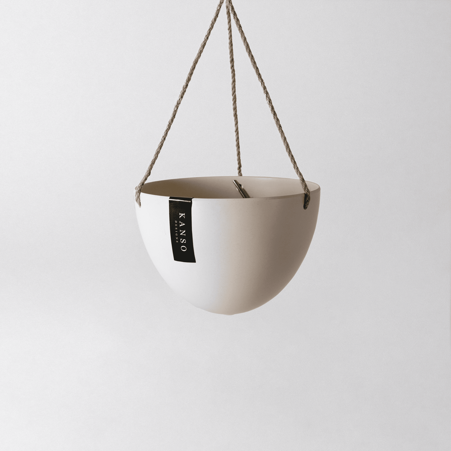 8" Upcycled Hanging Planters: Bamboo Fibre (Black)