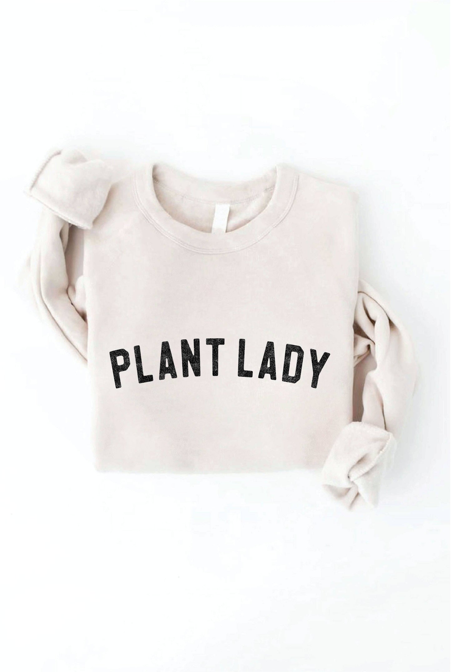 PLANT LADY Print Graphic Sweatshirt: MAUVE / XL