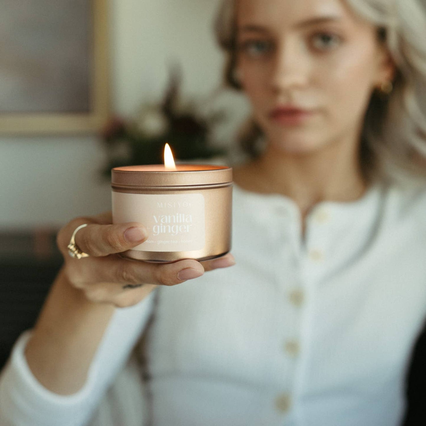 Vanilla + Ginger | Beeswax Blend Candle Tin: 6oz