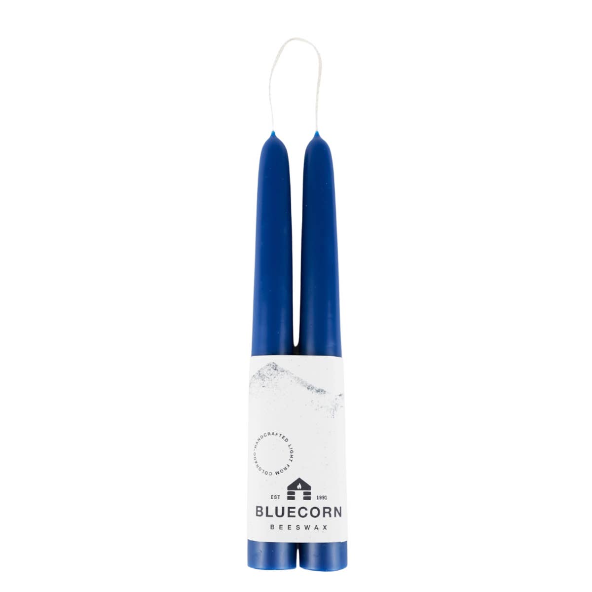 Pair of Hand-Dipped Beeswax Taper Candles: 12" / Ivory