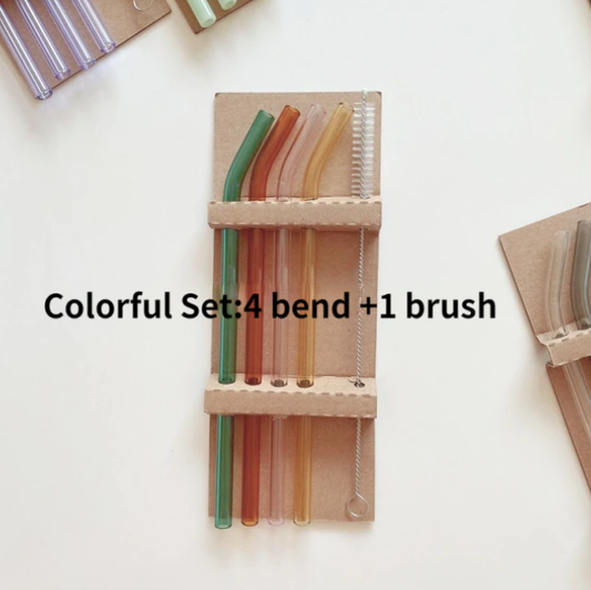 Colorful Glass Straws