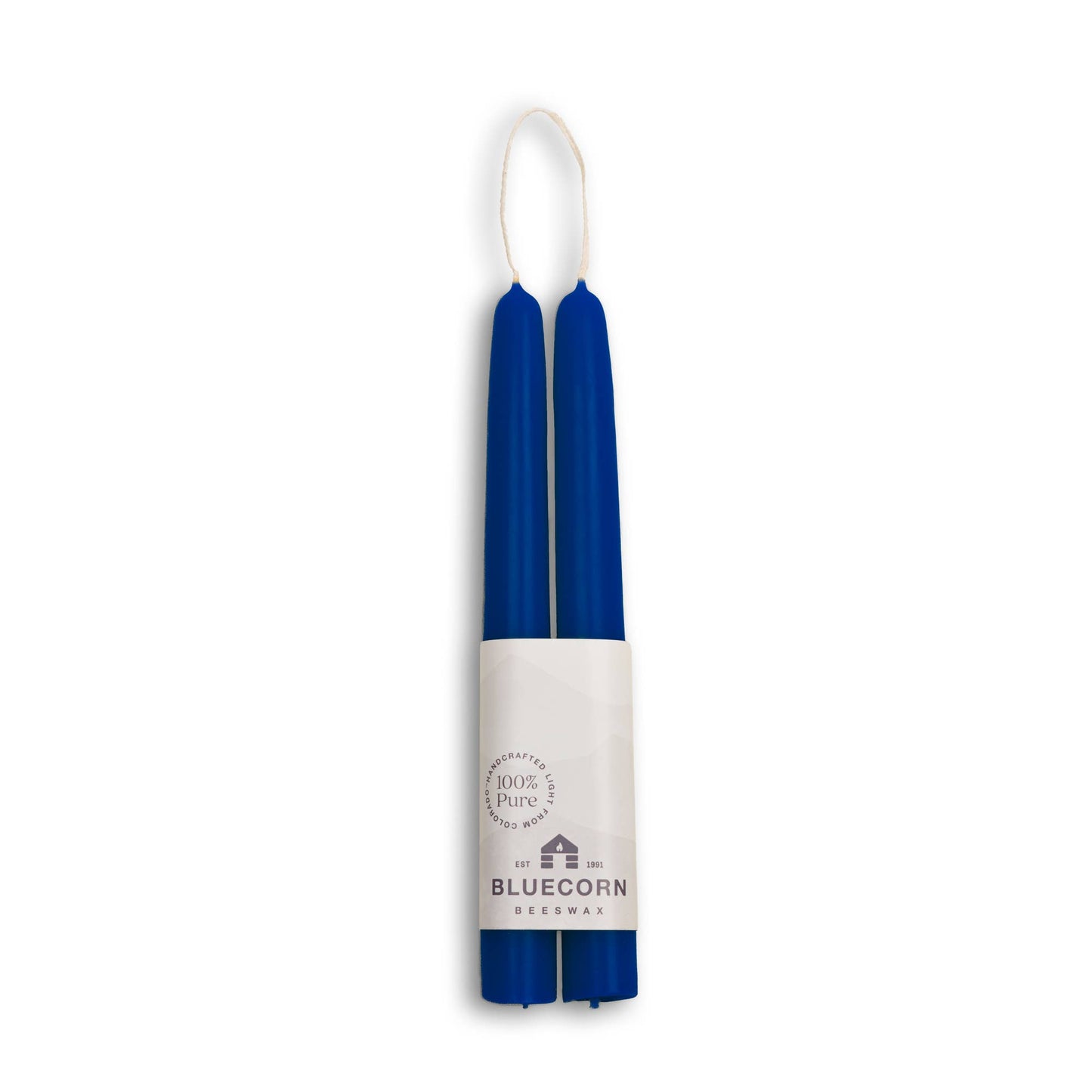 Pair of Hand-Dipped Beeswax Taper Candle Gifts for Fall Home: Burgundy / 12"