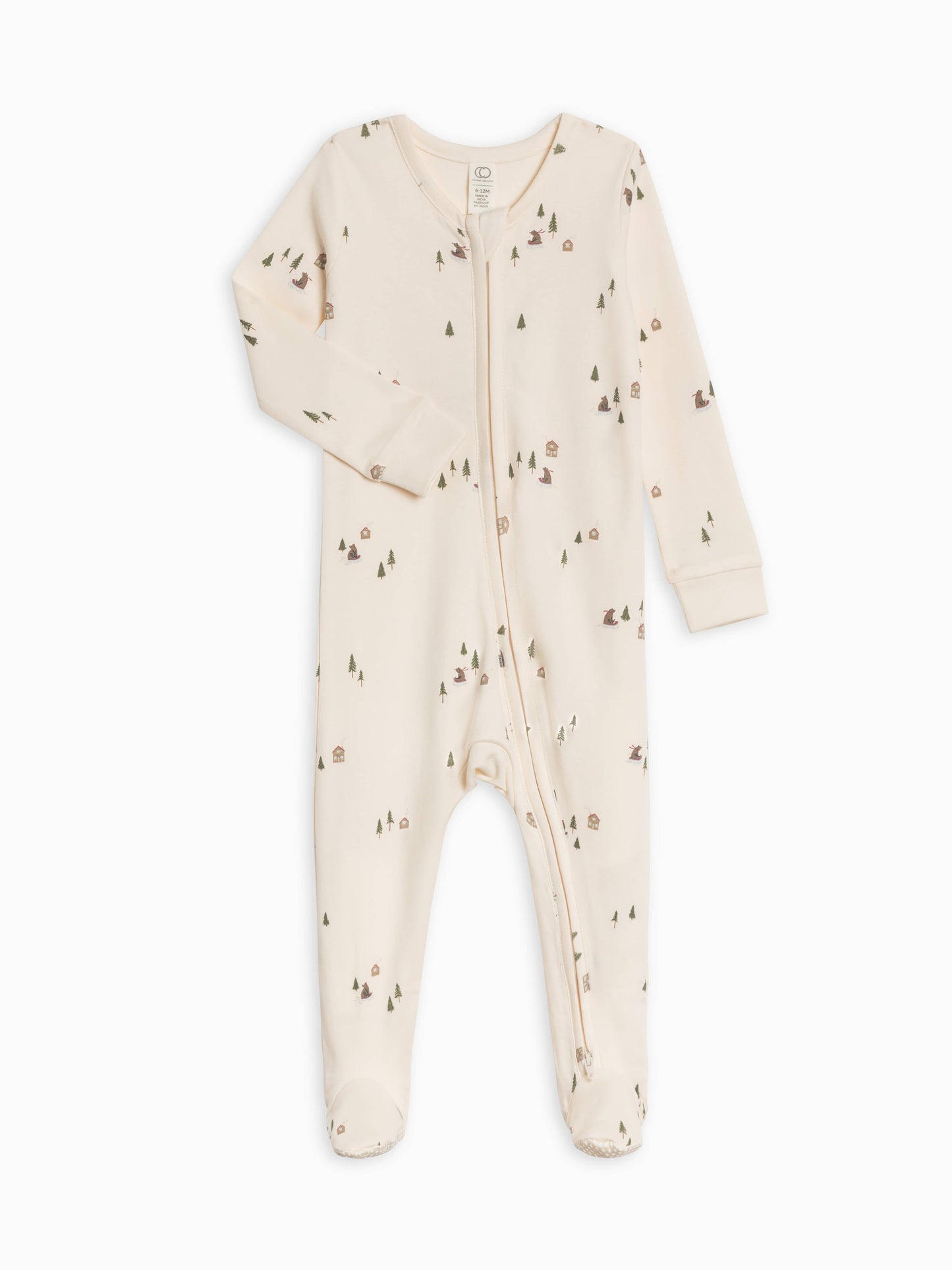 Baby Peyton Footed Sleeper - Bear Sled: 6-12M