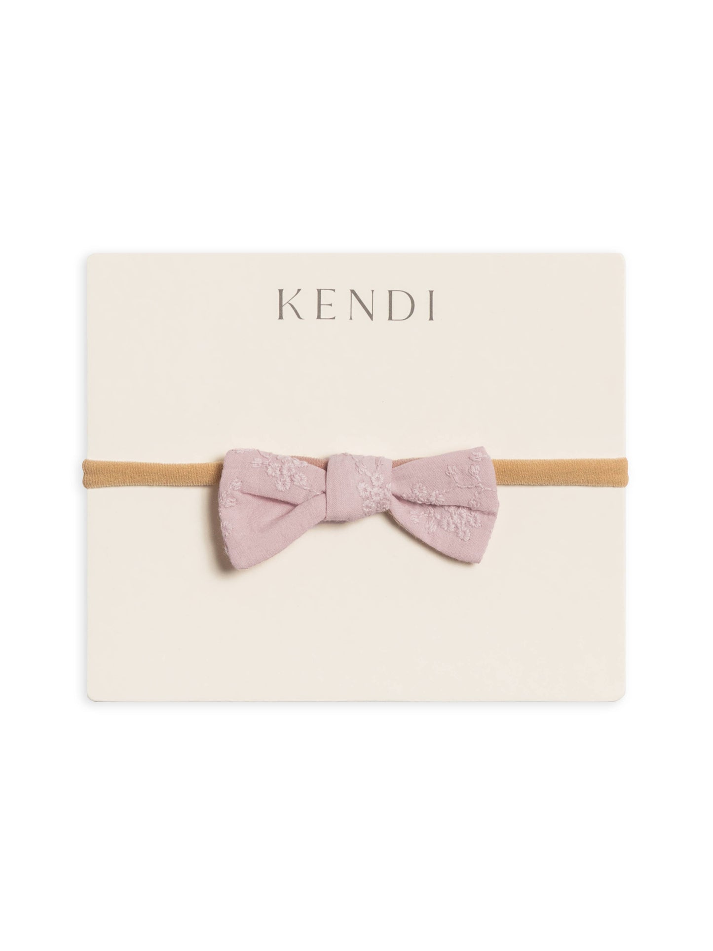 Baby Eyelet Dainty Bow - Rosa