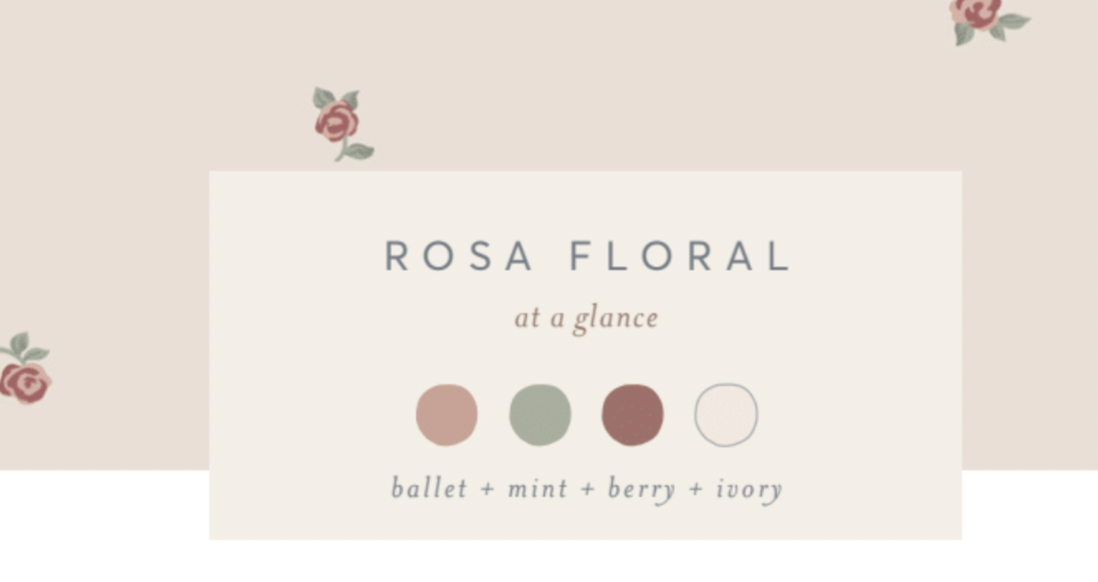 Josie Pointelle Short Sleeve Bodysuit - Rosa Floral / Ballet: NB