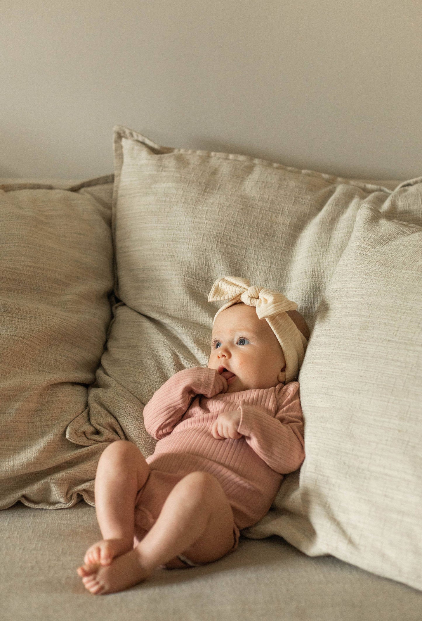 Organic Baby Bow- Sage Green