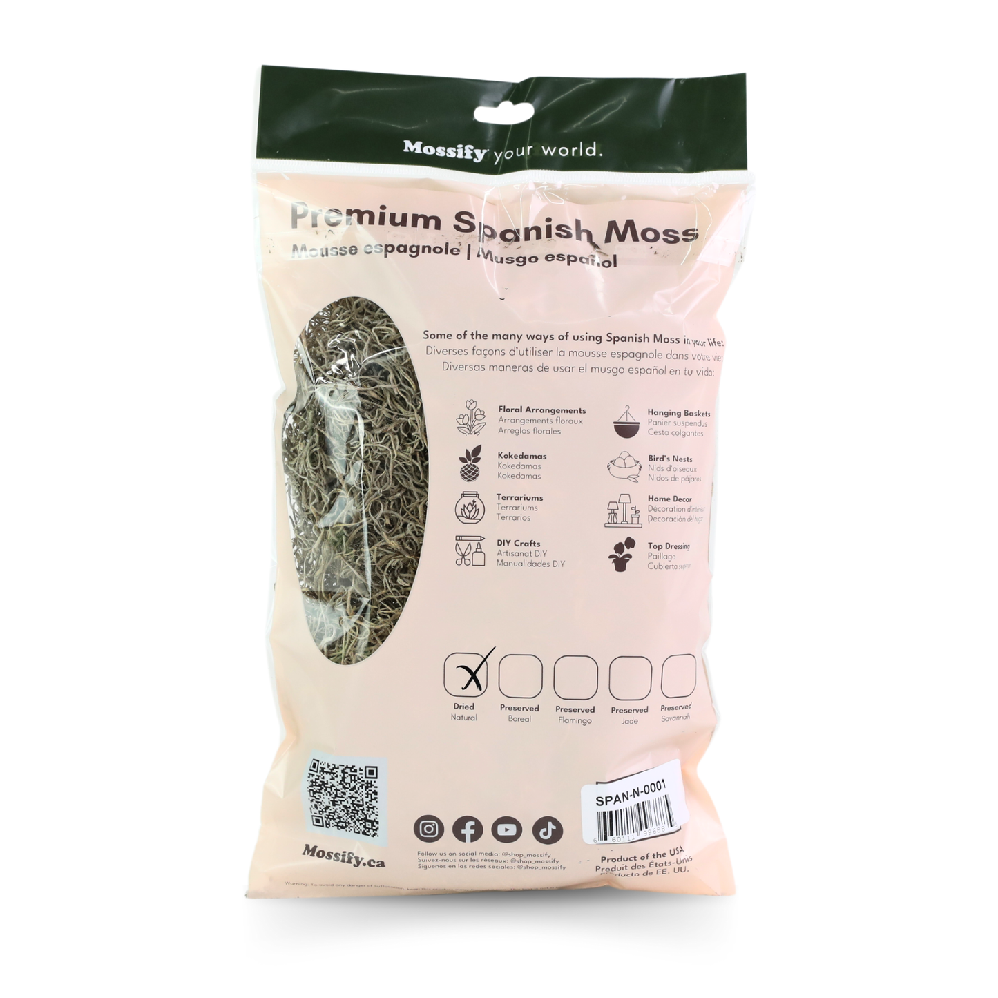 Premium Dried Spanish Moss