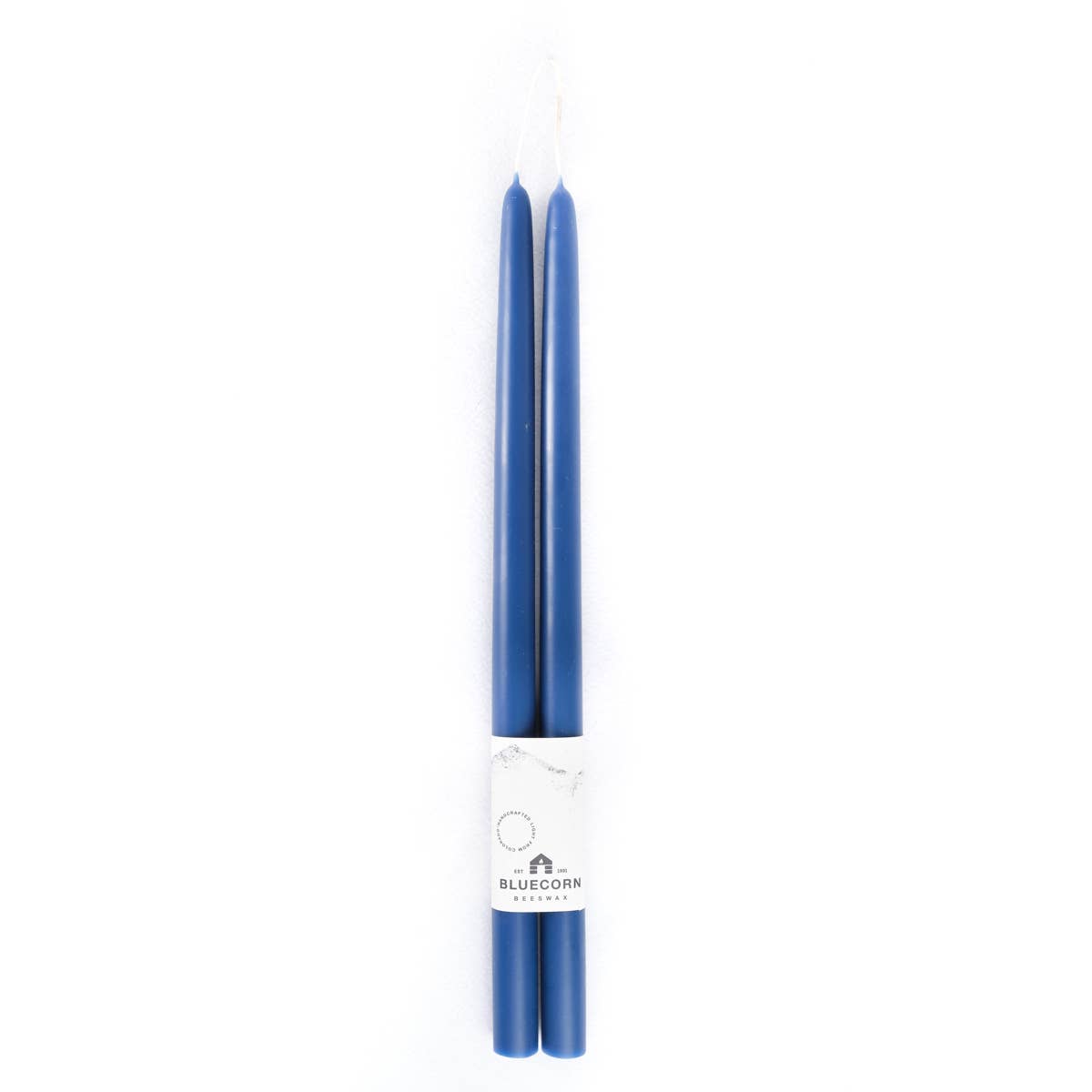 Pair of Hand-Dipped Beeswax Taper Candles: 12" / Ivory