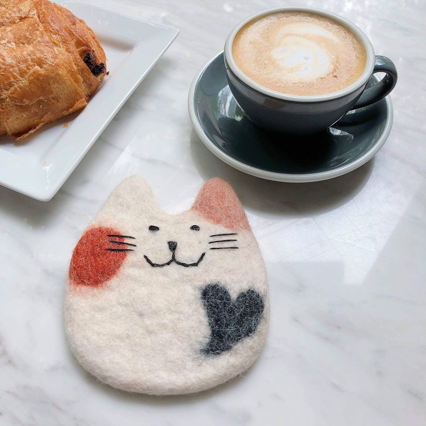 Felt Calico Cat Coasters