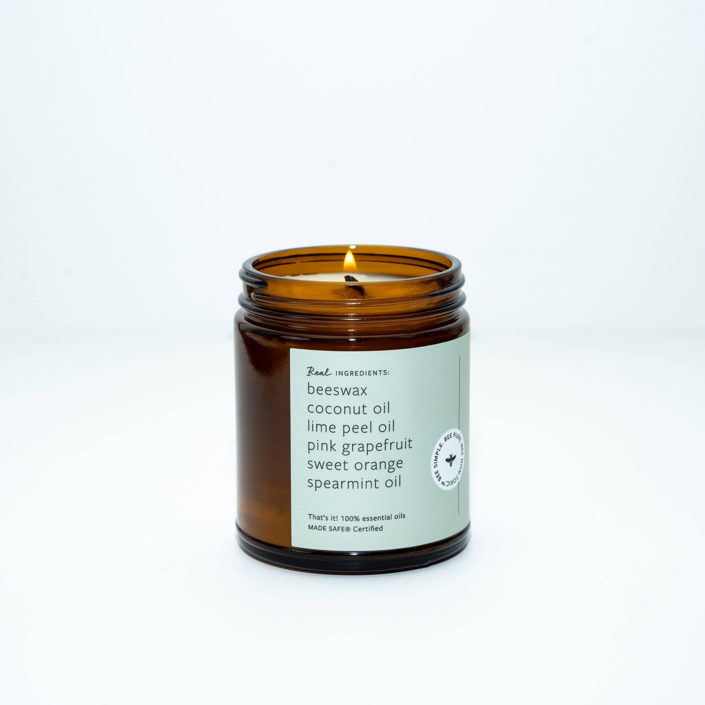 Fresh Mint & Lime Beeswax & Essential Oil Jar Candle