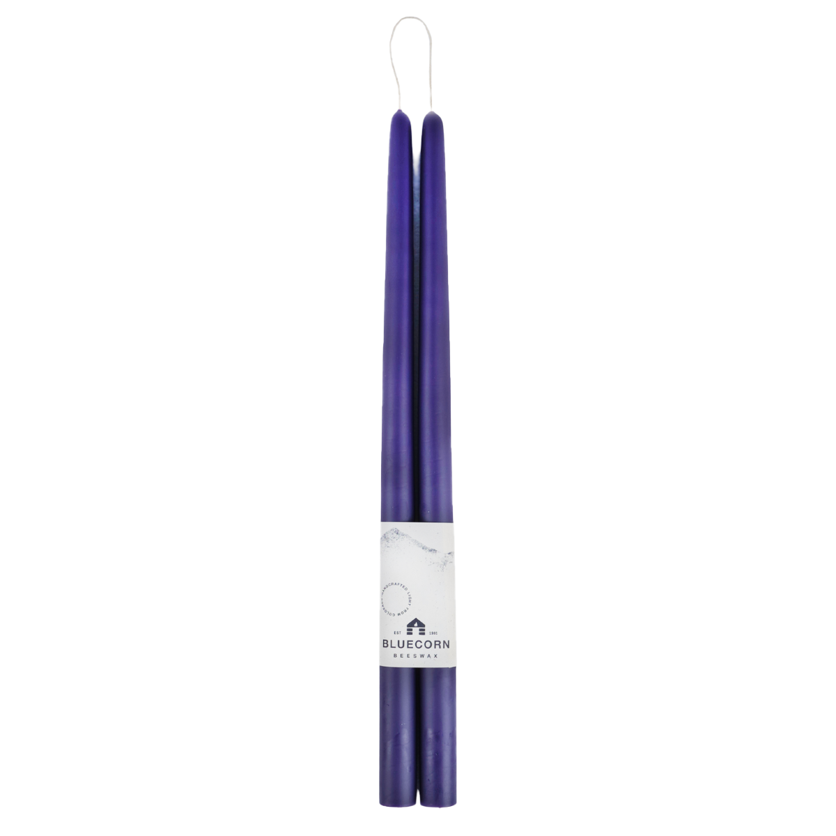 Pair of Hand-Dipped Beeswax Taper Candles: 12" / Ivory