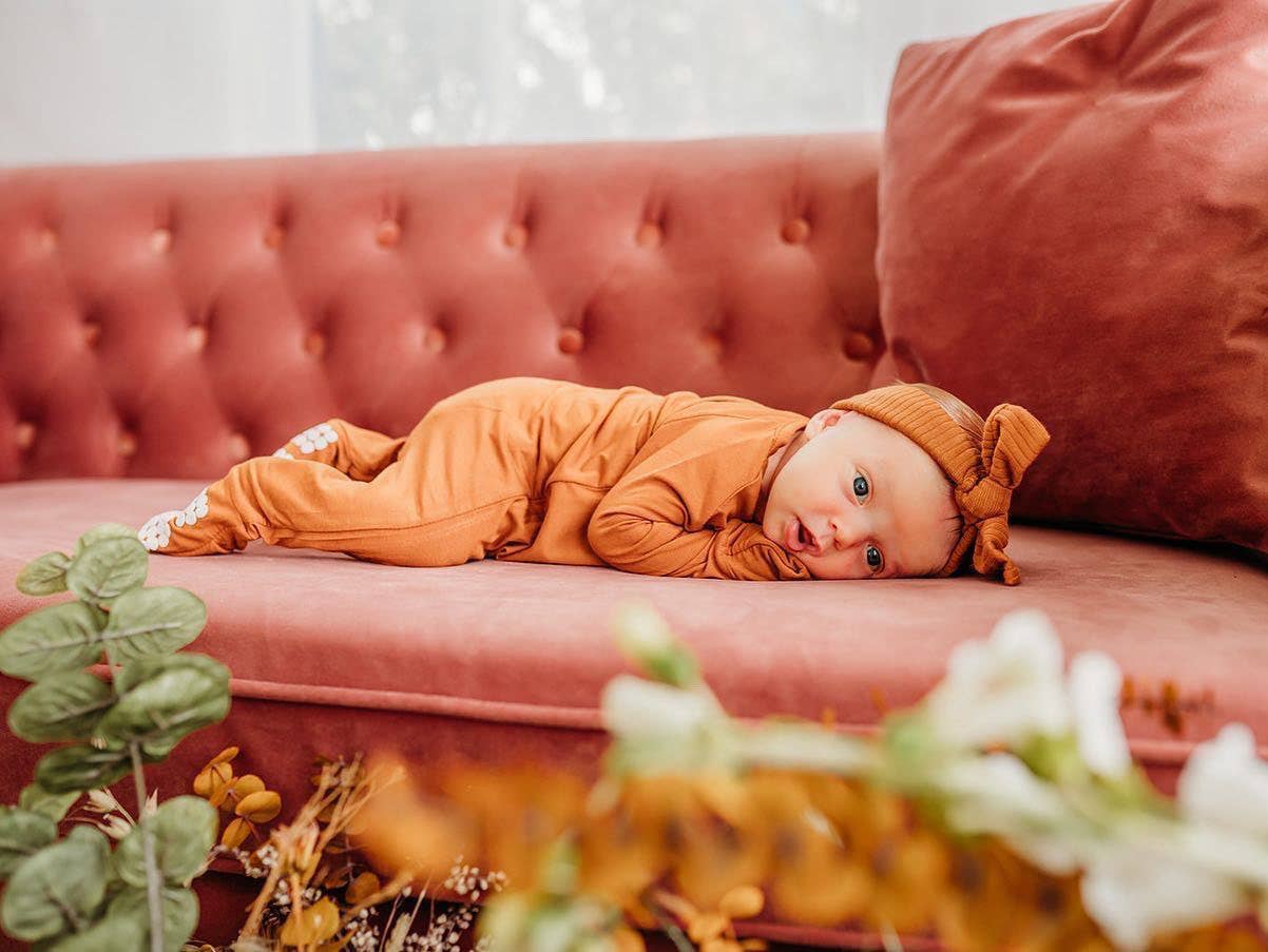 Organic Baby Bow- Sage Green