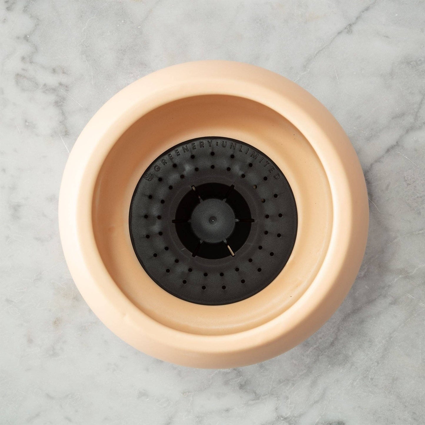 Sutton 15 Ceramic Self Watering Pot: White Dolomite