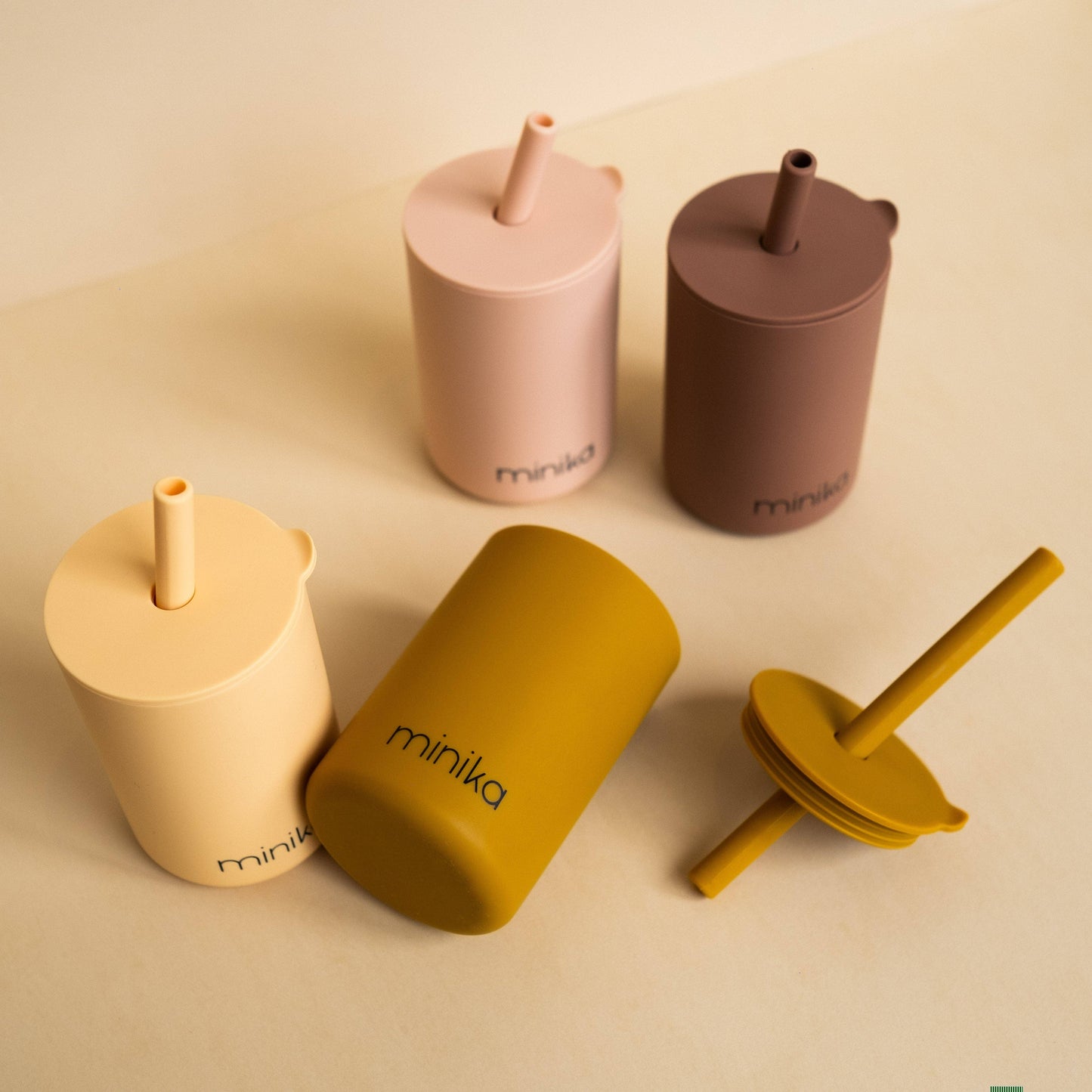Straw cup with lid - Sunset