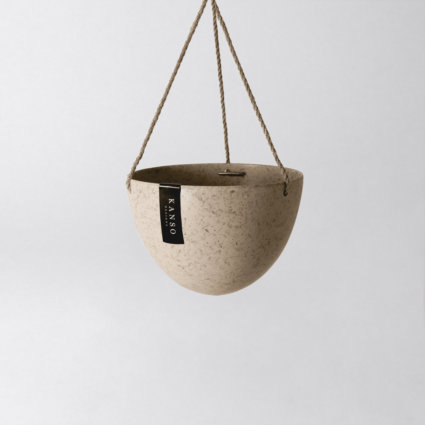 8" Upcycled Hanging Planters: Bamboo Fibre (Black)