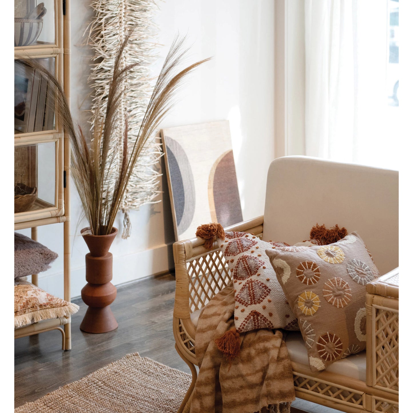 Nordic Terracotta Floor Vase