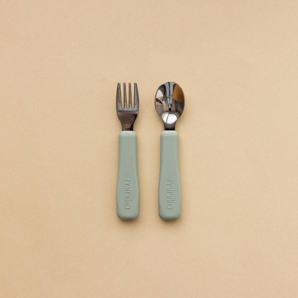 Fork and spoon set - Sage