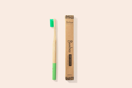 Adult Bamboo Toothbrush: Green