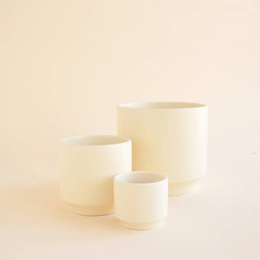 4.5" Parker Pot - Vintage White Speckle