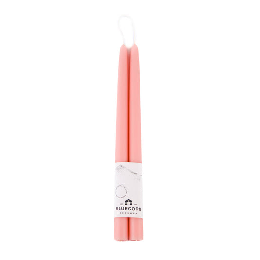 Dusty Rose Beeswax Candles (12")