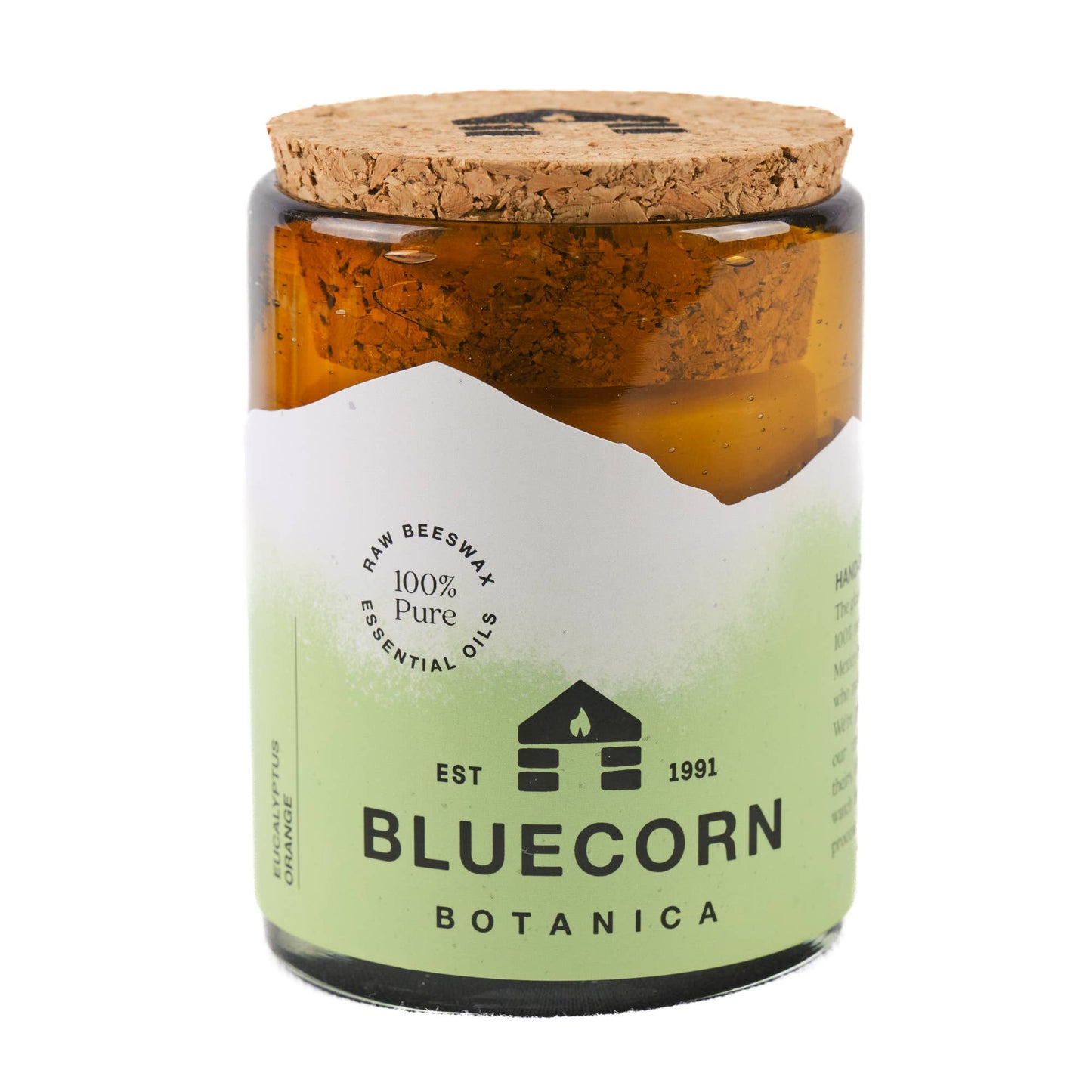 NEW Beeswax Botanica Candle in Blown Glass