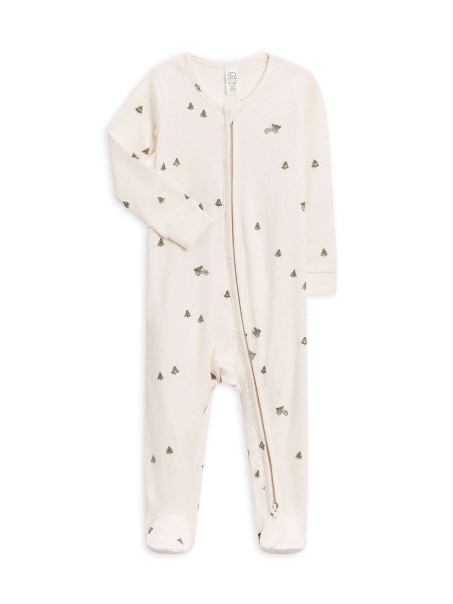 Organic Baby Peyton Footed Sleeper - Tree Farm: 3-6M